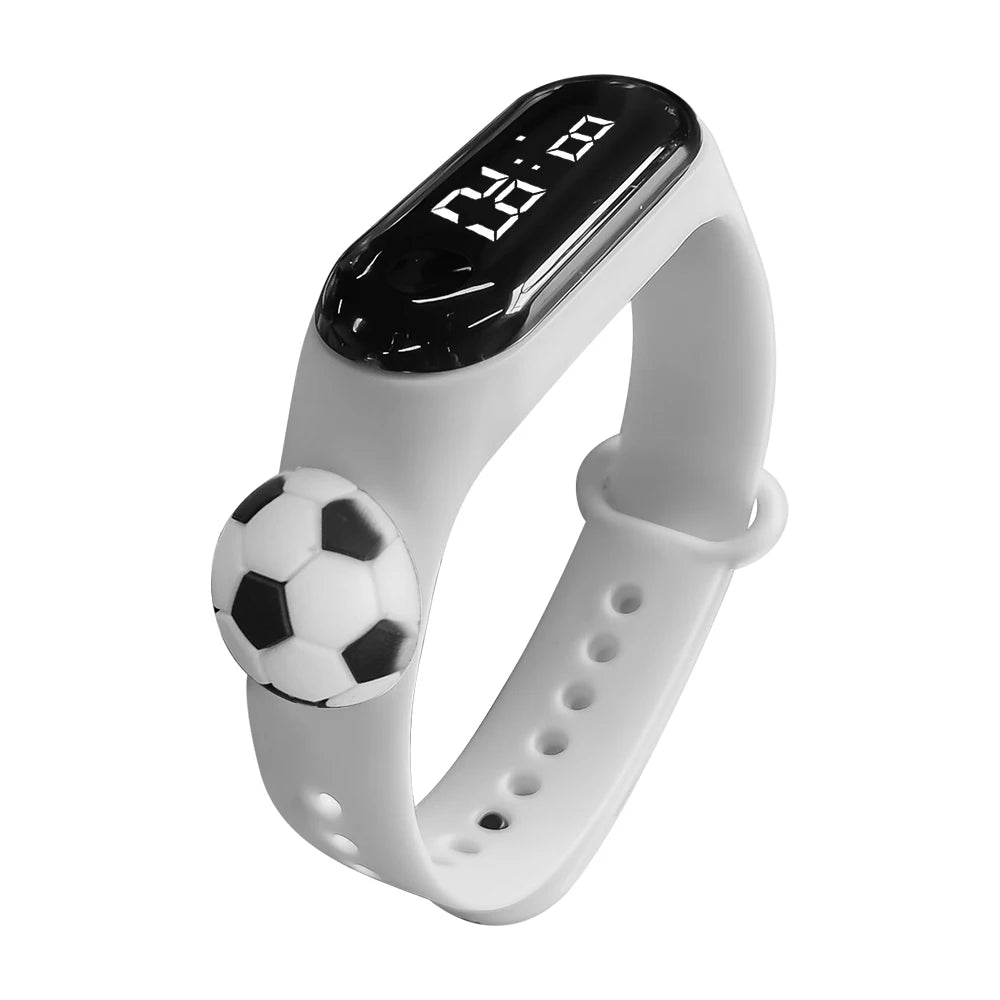 New Children's Outdoor Sports Watch Bracelet Simple Cartoon Football Student Electronic Watch Children's Festival Gift