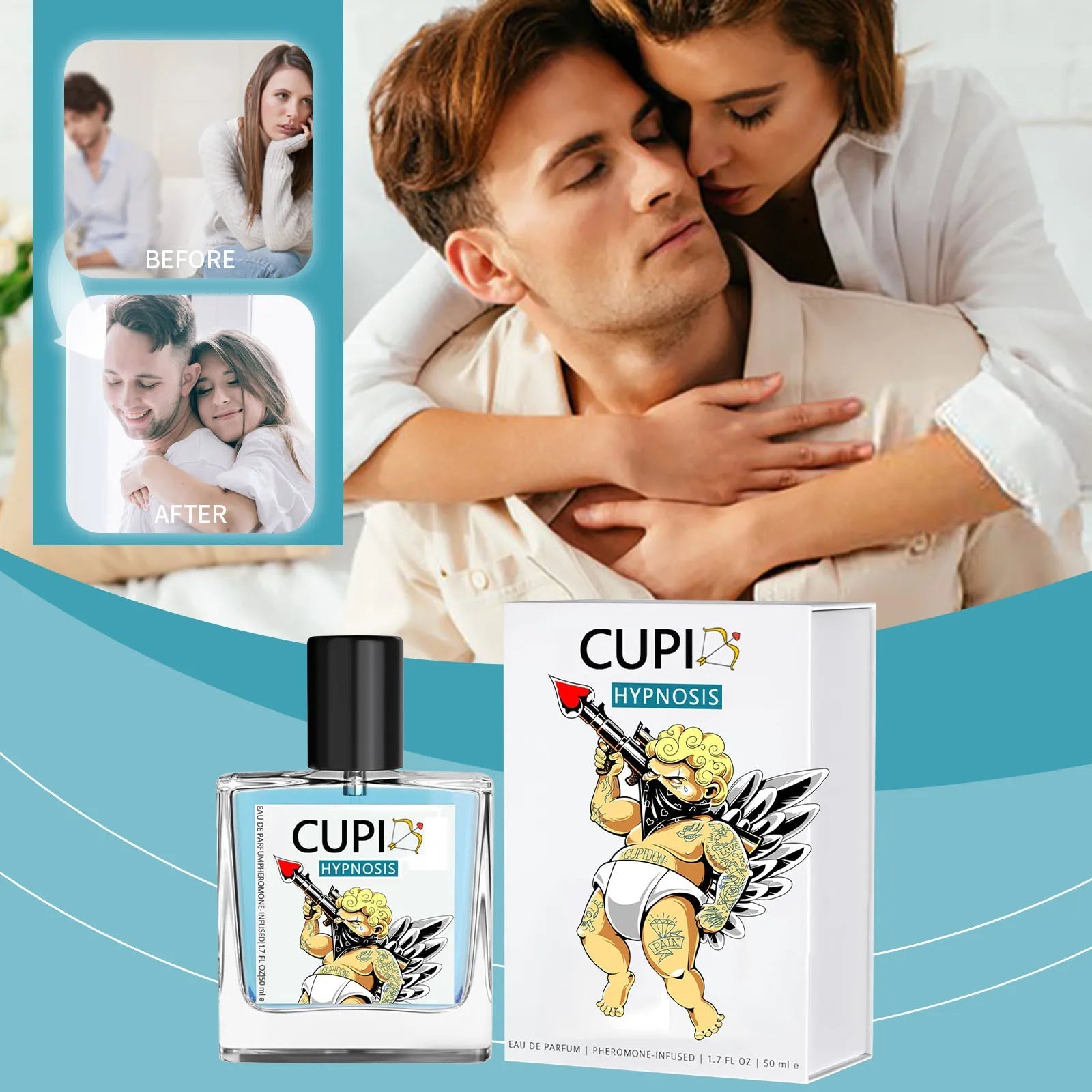 50ML Cupid Pheromone Hypnosis Perfume Original Long Lasting Pheromone perfume world perfume women perfumes man perfumes SwiftNest