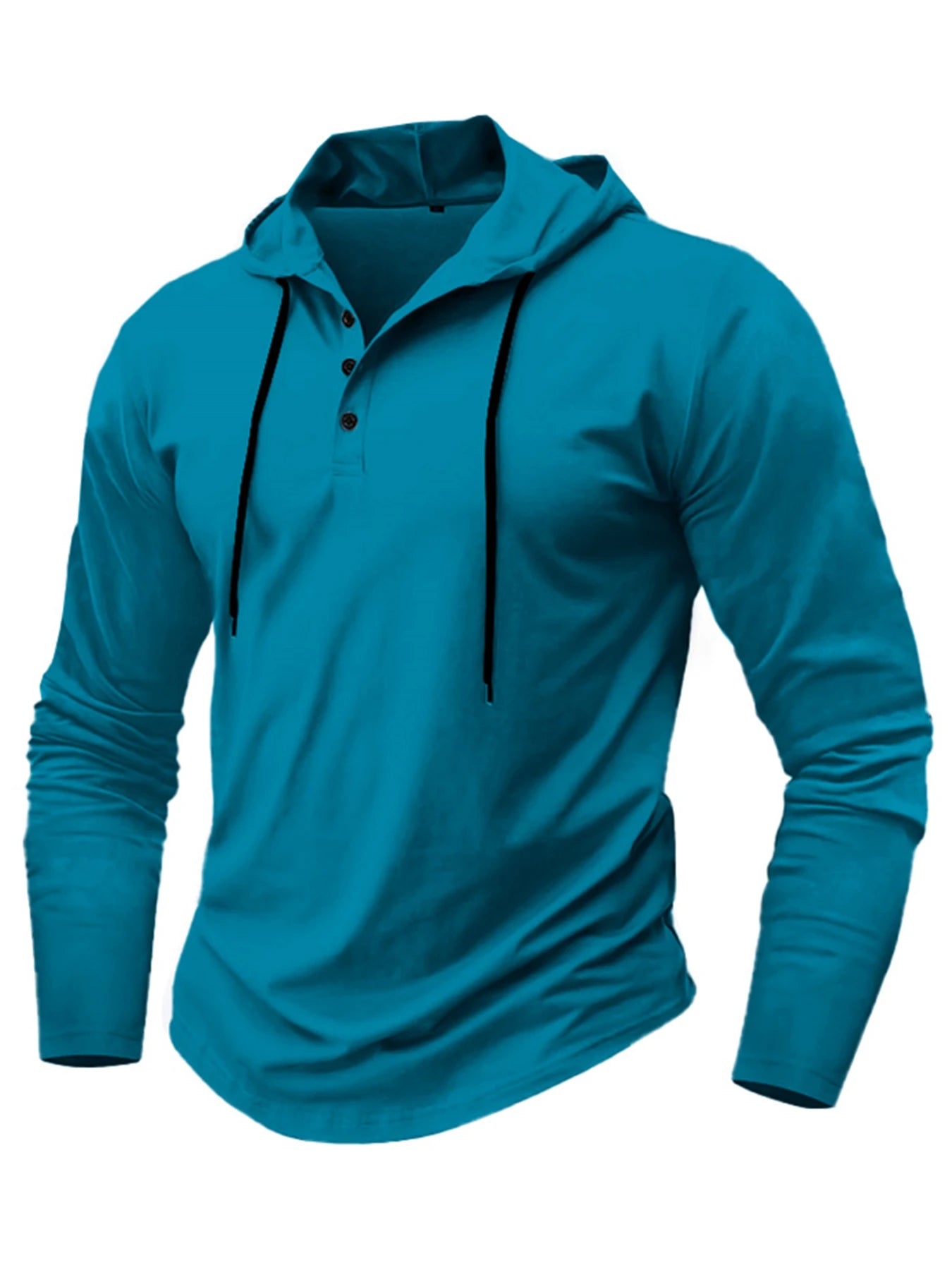 Men's Outdoor Sports Hoodies Men Slim Fit Long Sleeved Drawstring Hooded T Shirt Breathability Casual  Sweatshirts Hoodie Tee