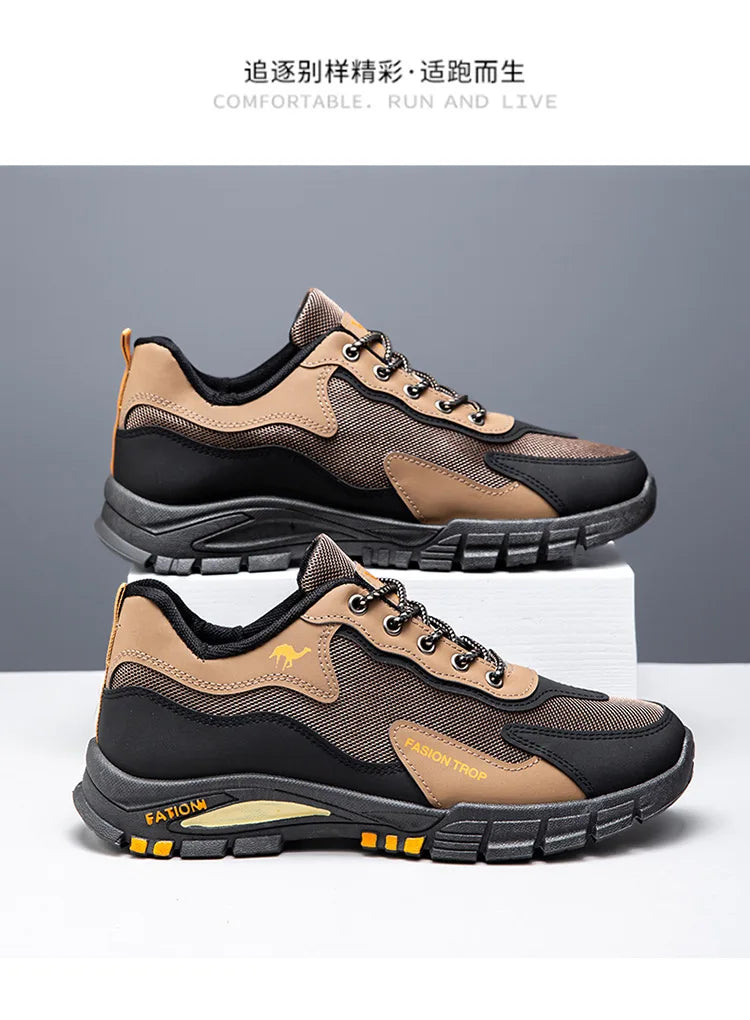 Men's sports and casual outdoor hiking and mountaineering shoes are anti-slip, wear-resistant, comfortable and breathable