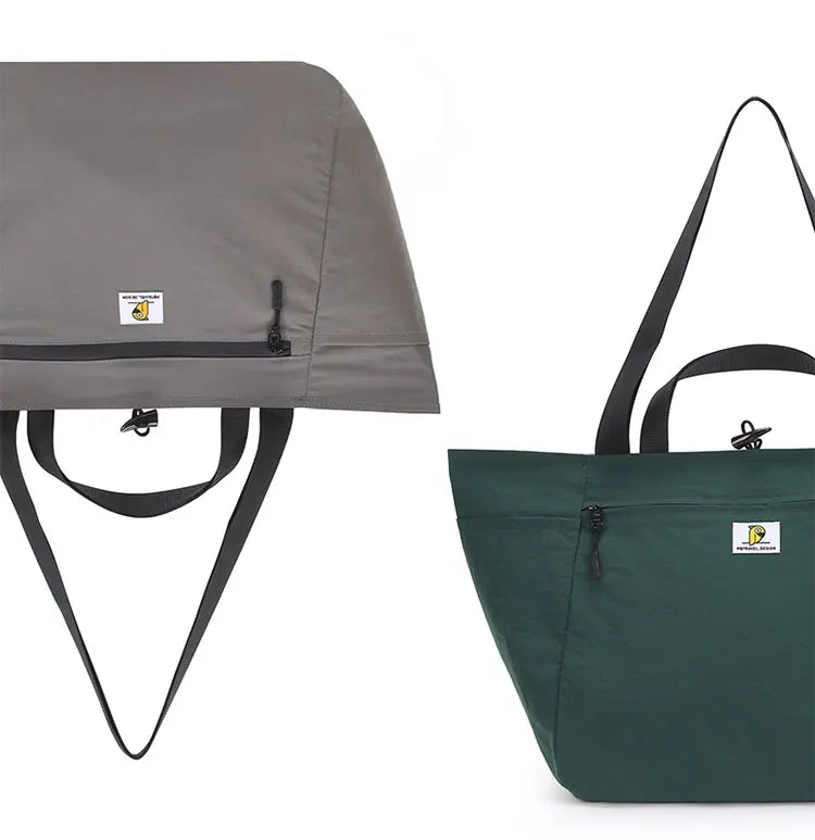 Reversible Travel Tote Bag Large Capacity Foldable Carry On Duffle Bag Canvas Shoulder Luggage Packing Bag for Women Men