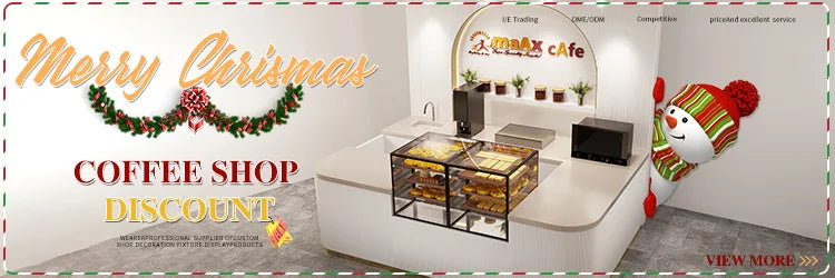 Fashion Restaurant Drink Bar Counter Design High Grade Wooden Dining Table Food Display Stand