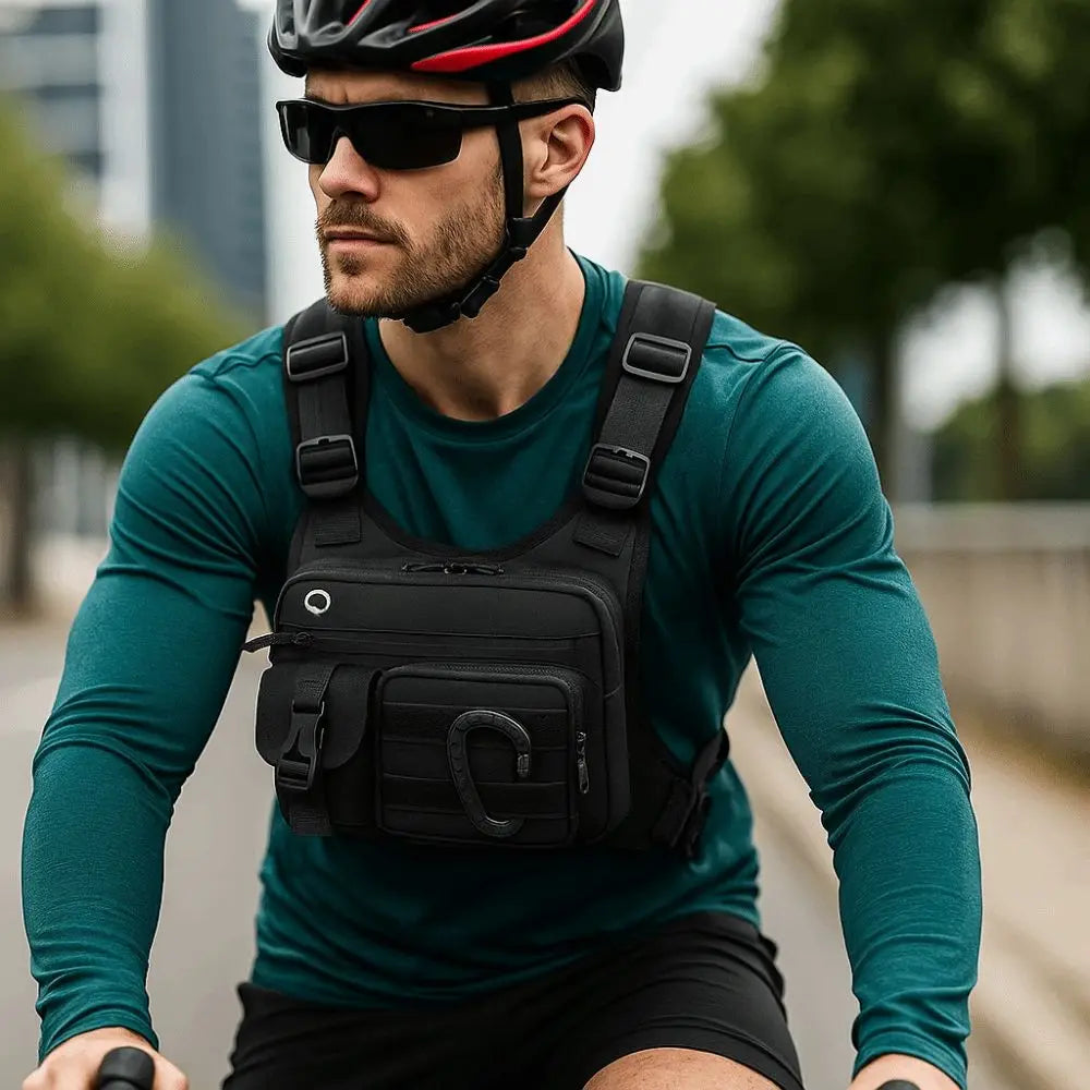 Sports Workouts Anti-Theft Outdoor Chest Bag Adjustable Waterproof Running Vest Pack Fishing Vest Men and Women