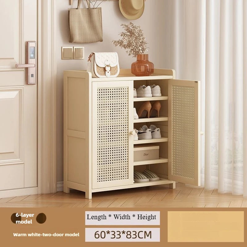 Home shoe cabinet multi-layer large-capacity shoe rack dustproof and breathable entrance storage cabinet