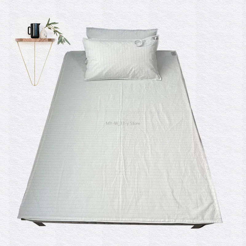 ملاءة سرير أرضية ملاءة مسطحة Earth Benefit Nature Health Well Grounded اتصال ذهبي سلك أرضي مقابس AU / مقابس UK / مقابس EU