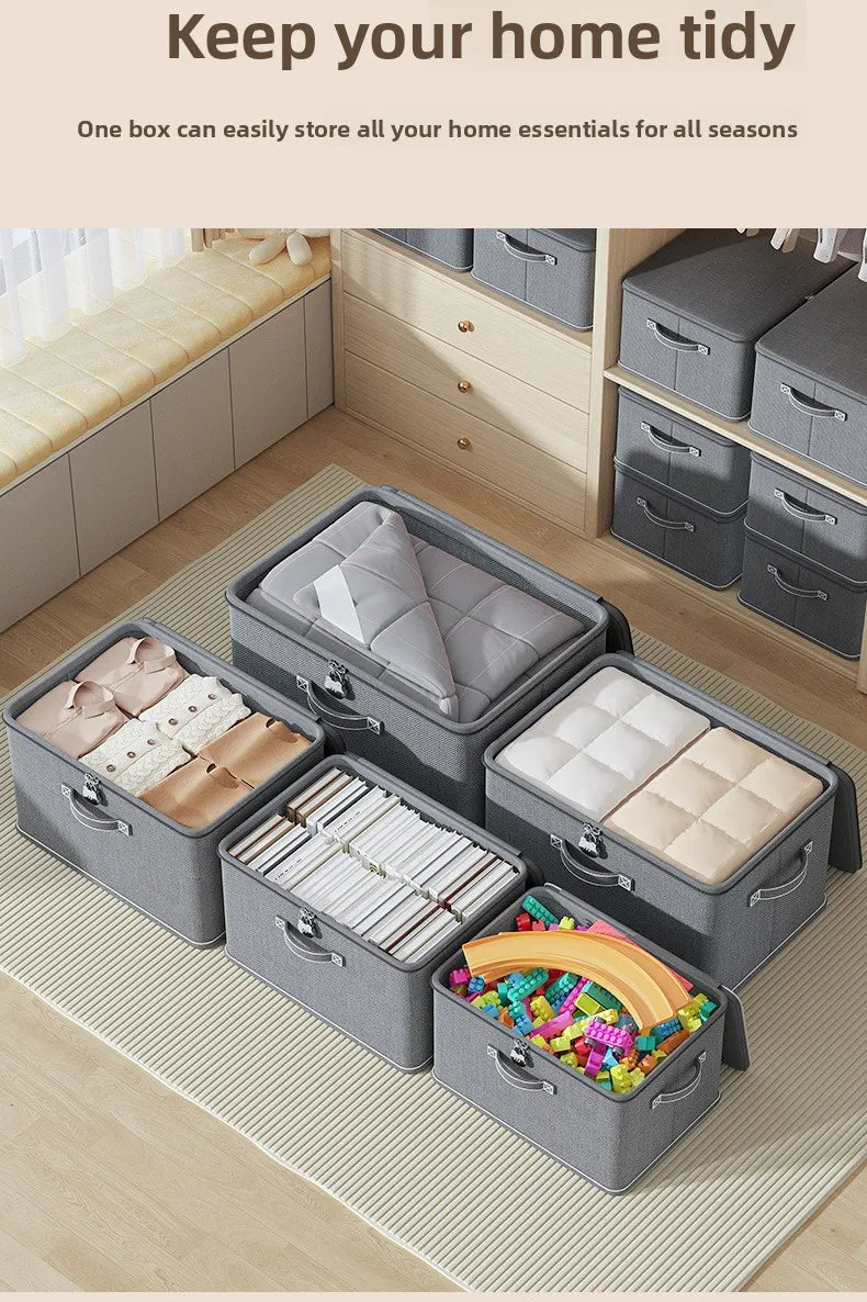 Large Capaci Loable Fabric Storage Box Foldable Organizer for Clothes And Accories Home And Office Use Wardrobe Solution