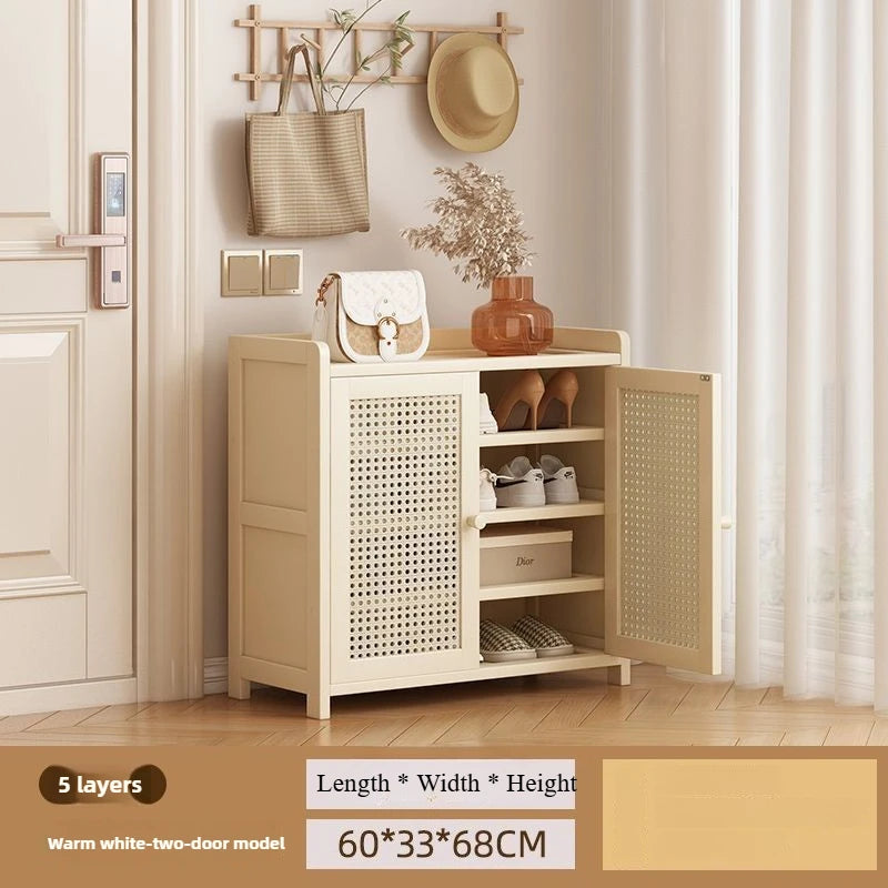 Home shoe cabinet multi-layer large-capacity shoe rack dustproof and breathable entrance storage cabinet