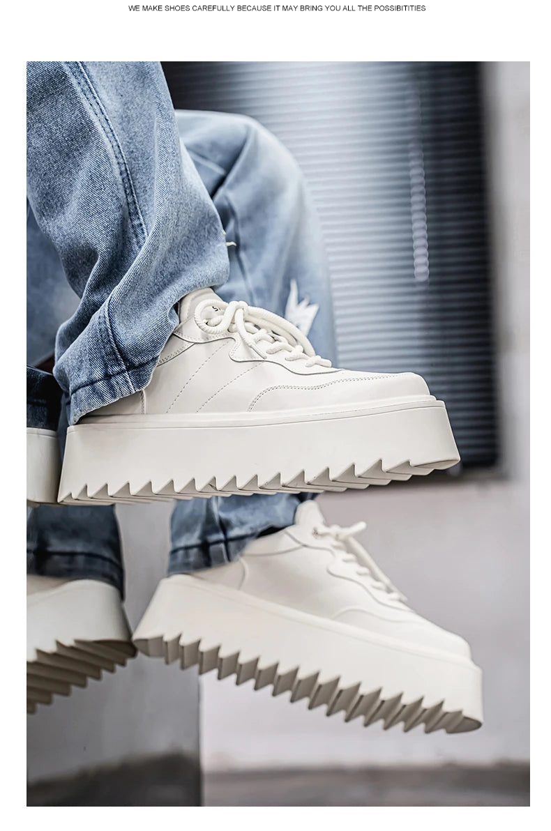 2025 New High Quality Men's Shoes Thick Soled Height Increasing Casual Skateboarding Shoe for Outdoor Running Sports Shoes