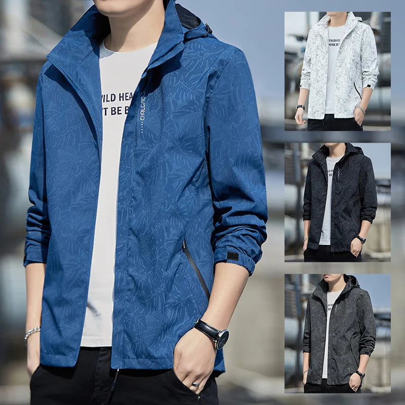 Sport Coat Men's New Style Casual Waterproof Outdoor Jacket for Spring Fashion Print Men's Clothing Outdoor Jacket for Men With