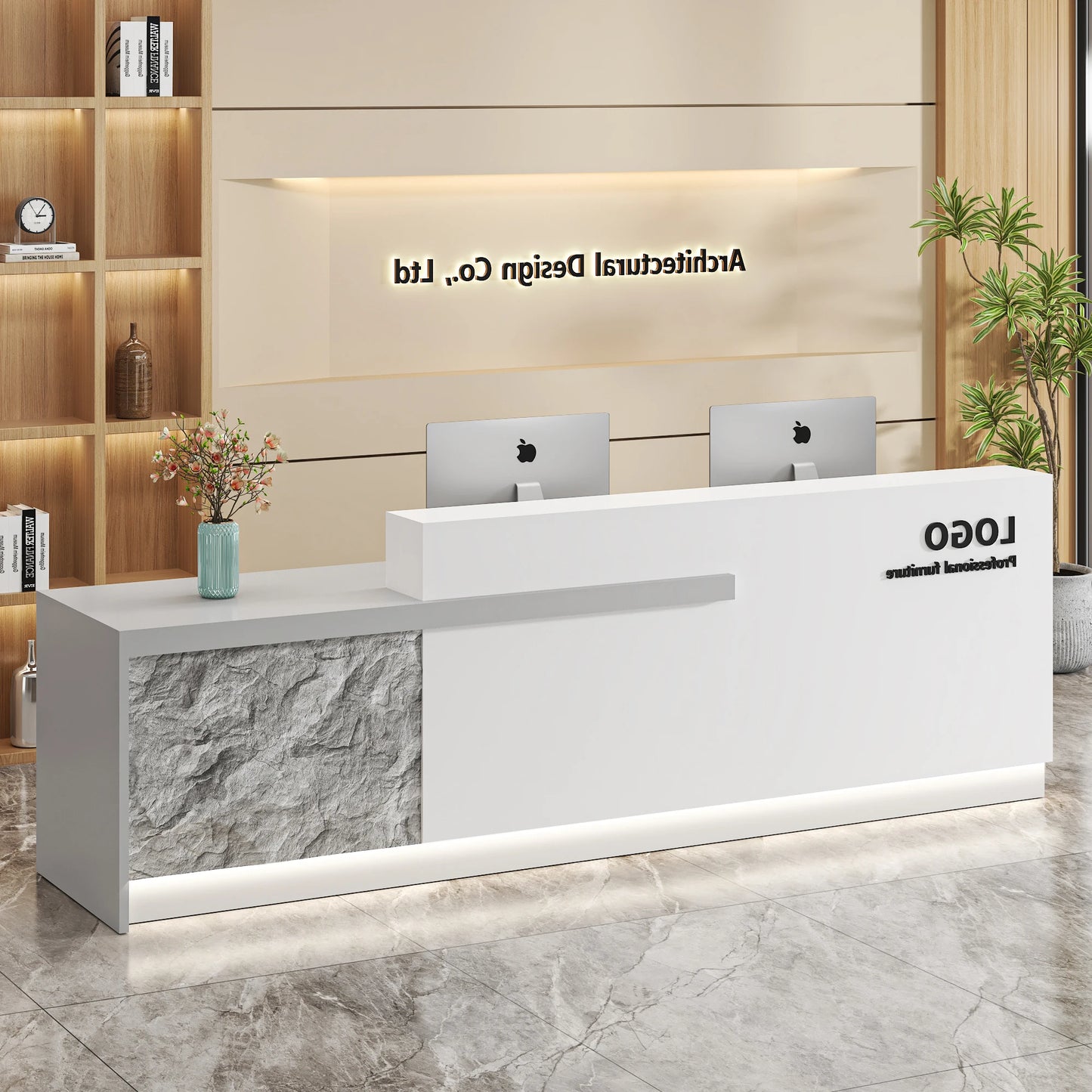 Kitchen Counter Reception Desks Decorations Display Beauty Salon Reception Desks Small Mostrador Negocio Commercial Furniture