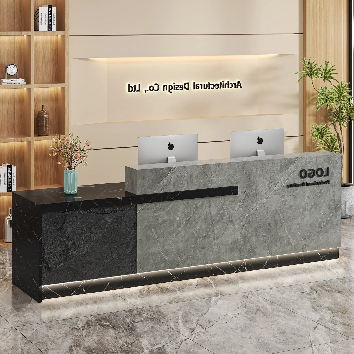 Kitchen Counter Reception Desks Decorations Display Beauty Salon Reception Desks Small Mostrador Negocio Commercial Furniture