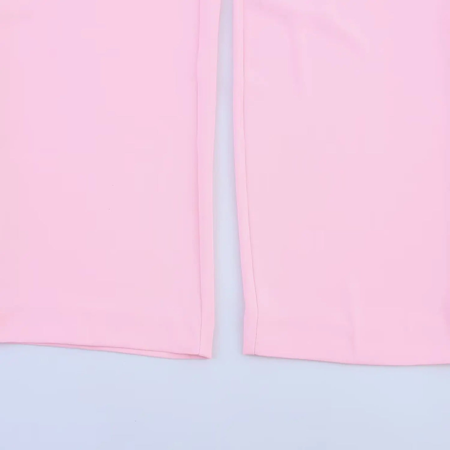 Women Fashion Pink Sets Turn-Down Collar Long Sleeves Single-Breasted Feather Blazer+High Waist Pocket Zipper Long Pants