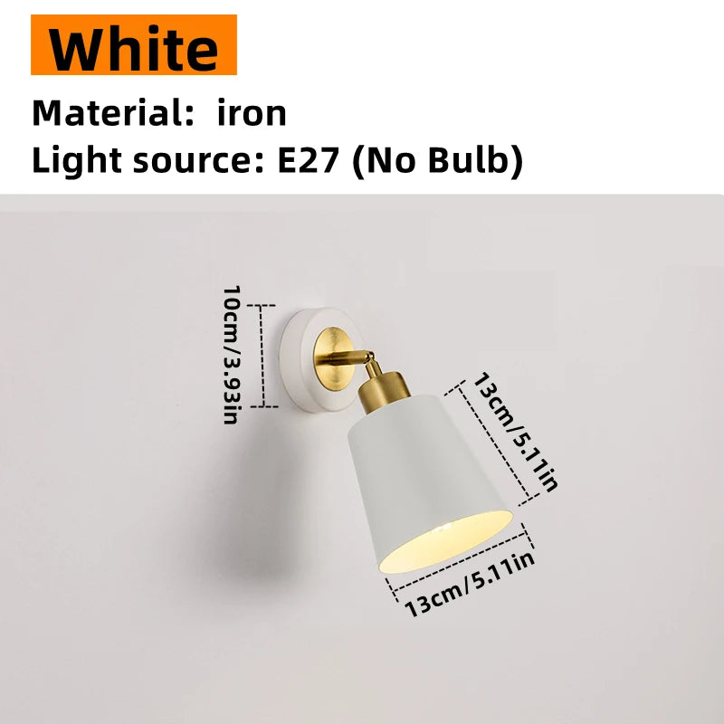 Modern Simple Bedroom Bedside Lamp Nordic Creative Living Room Background Wall lamp Aisle Porch Lamp Balcony Wall Lamp