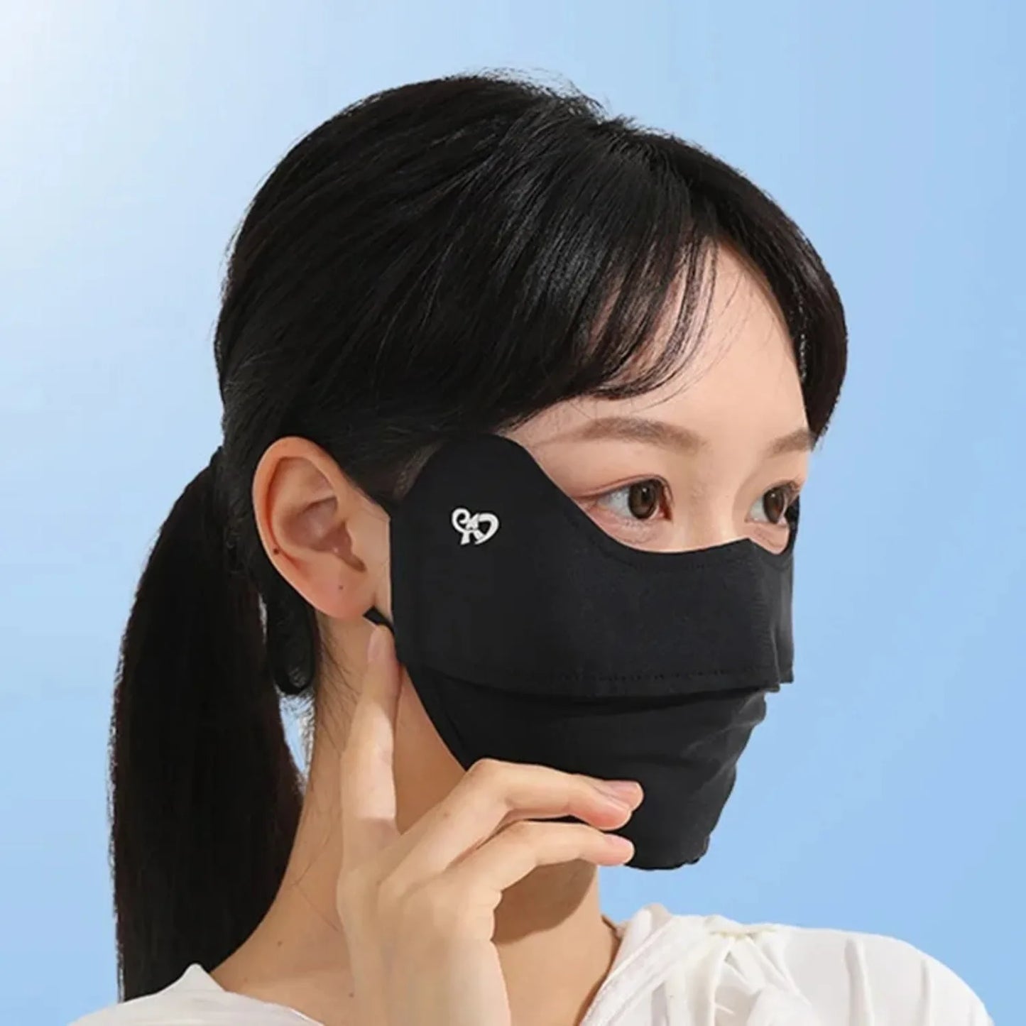 Face Mask Outdoor Sports Summer Ice Silk Sunscreen Face Sun Protection Forehead Thin Section Breathable