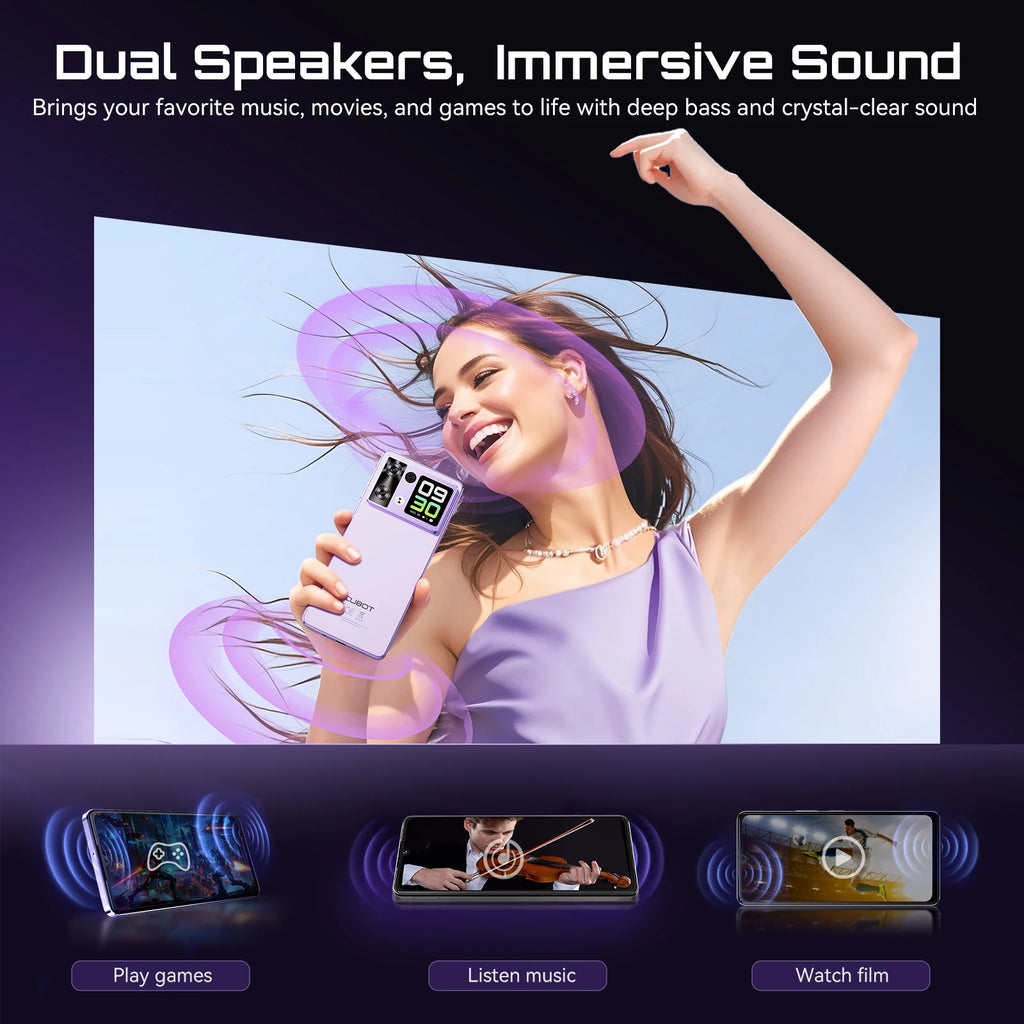 هاتف ذكي يعمل بنظام أندرويد 15 Cubot P90، شاشة 6.88 بوصة 120 هرتز، ذاكرة وصول عشوائي 24 جيجابايت + ذاكرة قراءة فقط 256 جيجابايت، معالج G100 ثماني النواة، 2.2 جيجاهرتز، كاميرا 64 ميجابكسل، بطارية 5100 مللي أمبير/ساعة، NFC، هاتف 4G