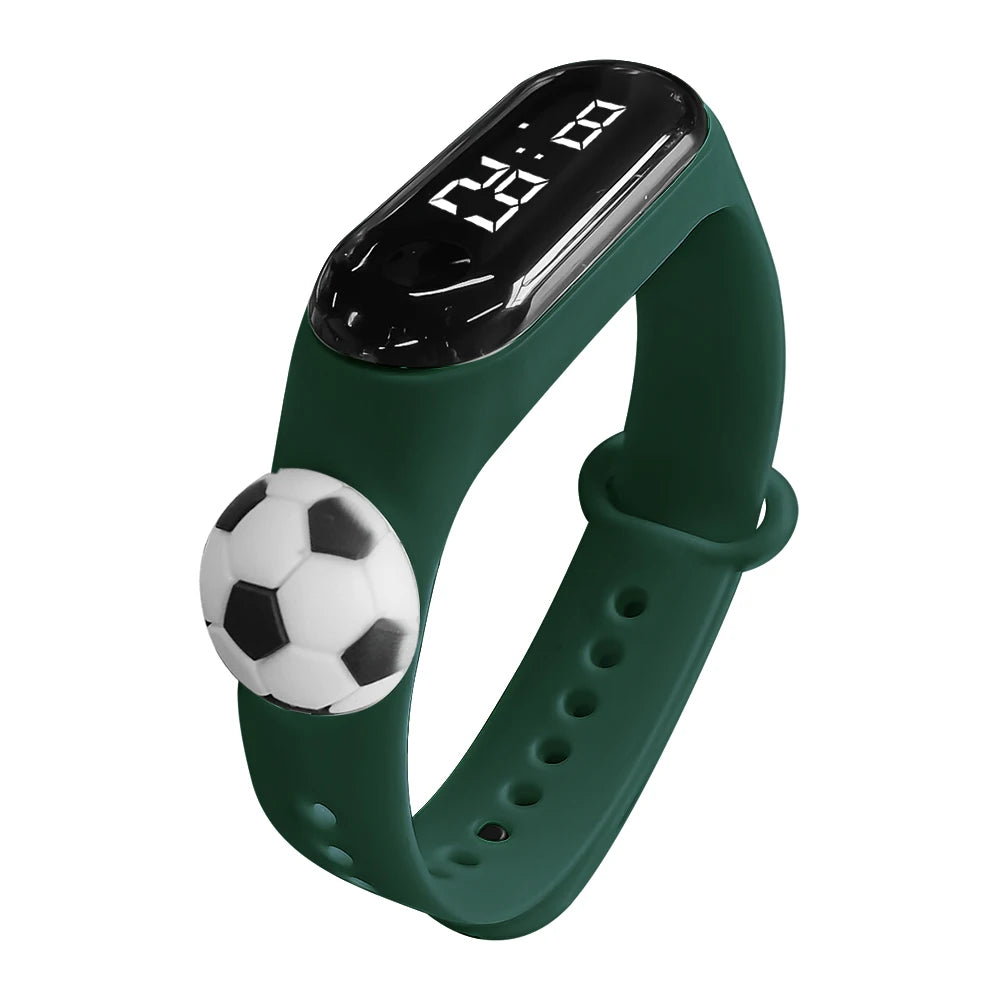 New Children's Outdoor Sports Watch Bracelet Simple Cartoon Football Student Electronic Watch Children's Festival Gift