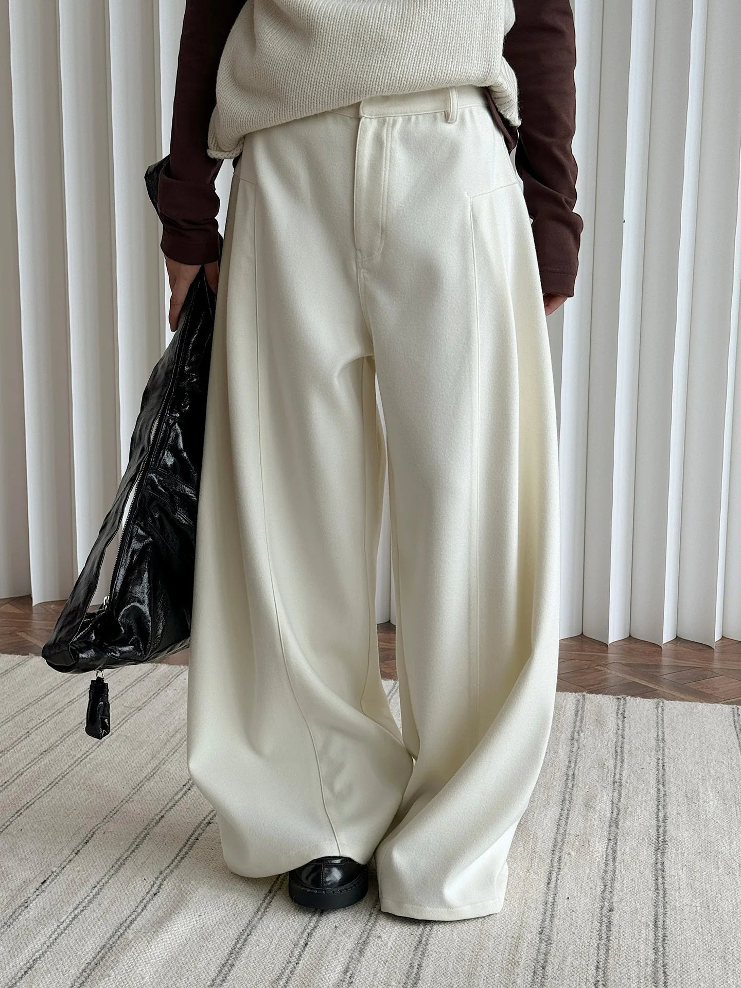 2025 Women Spring Fashion Big Wide Leg Pants High Waist Long Stright Pants Fashion Clothes Pants Female Trousers