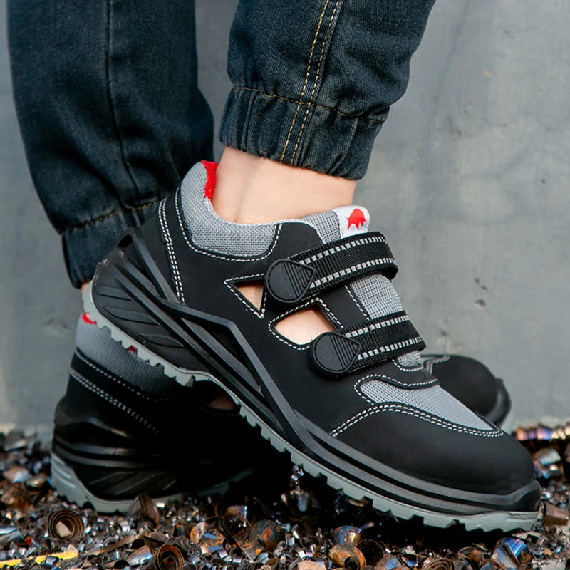 Summer Safety Shoes Men Construction Site Work Shoes Wear Resistant Anti Slip Breathable Sandals For Men Indestructible Shoes