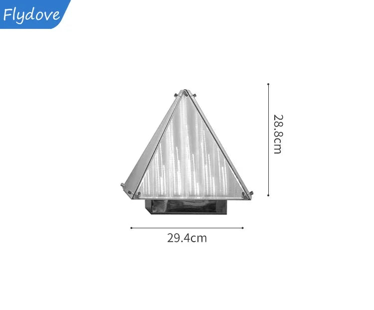 Bedroom Bedside Decorative Art Lamp Pyramid Living Room Floor Lamp Designer Light and Shadow Study Atmosphere Glass Desk Lamp