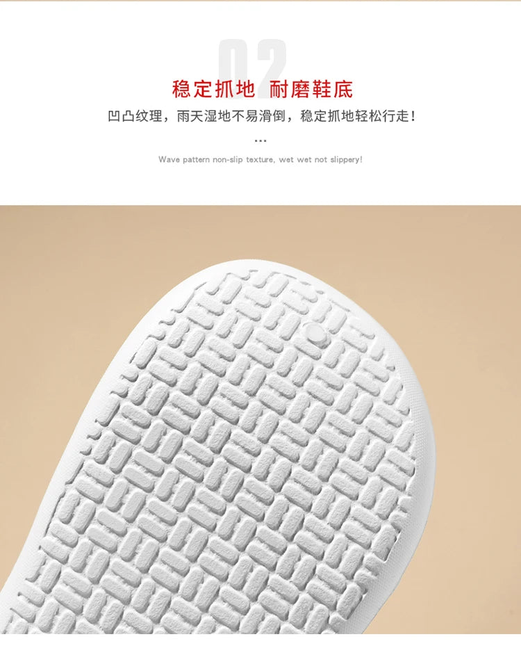 Fashion Men's Sandals Soft EVA Clogs Fashion Thick Sole Couples Beach Slippers Casual Slide Hole Shoes