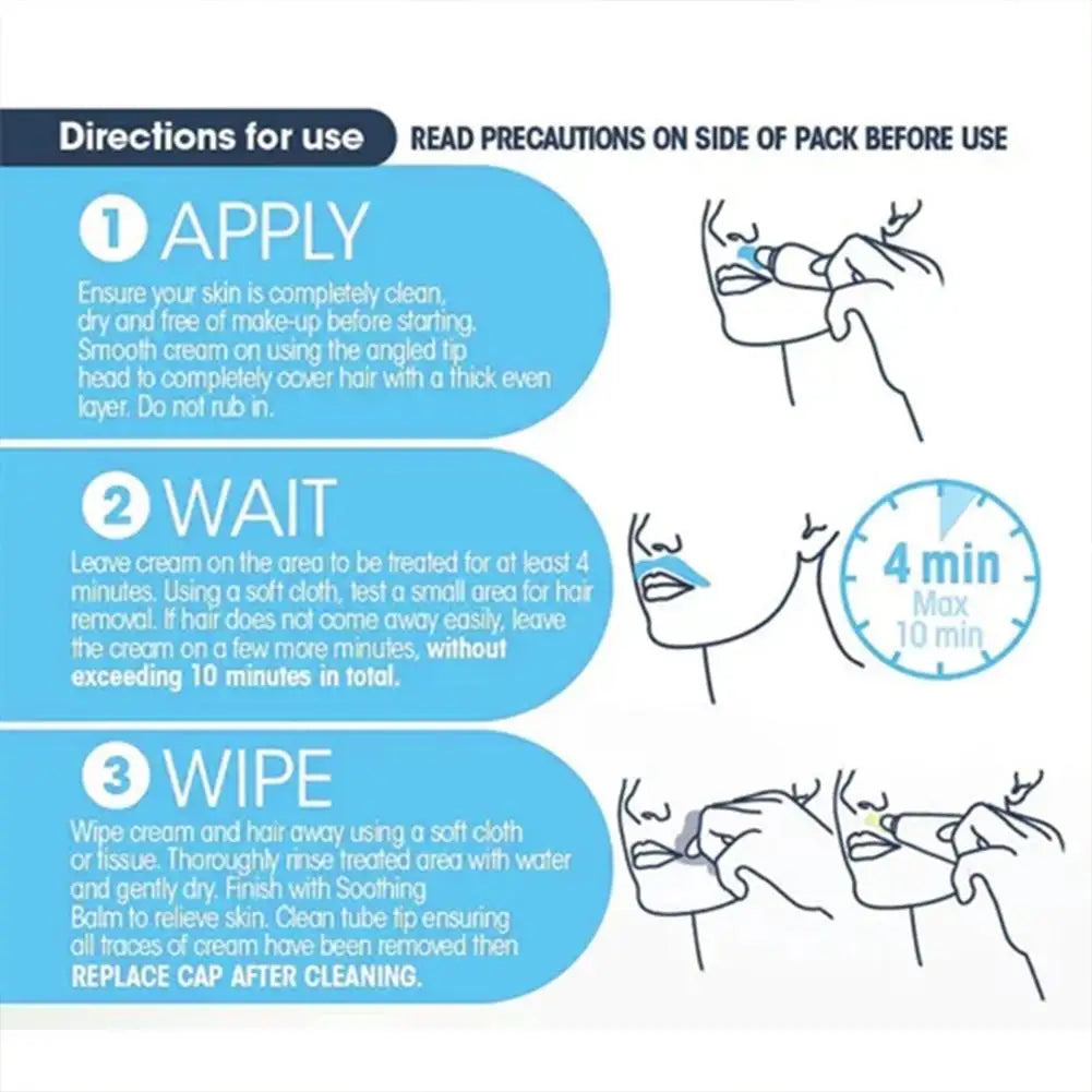 100g Hair Removal Cream Natural Gentle Soothing Ointment Soften Nourishing Hydration Refreshing Lip Facial Skin Women Beauty