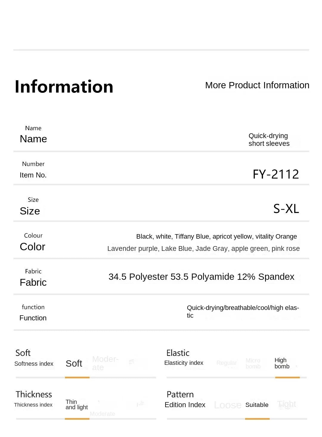 Outdoor yoga T-shirt, quick drying solid color sportswear, casual running, quick drying fitness training, short sleeved women