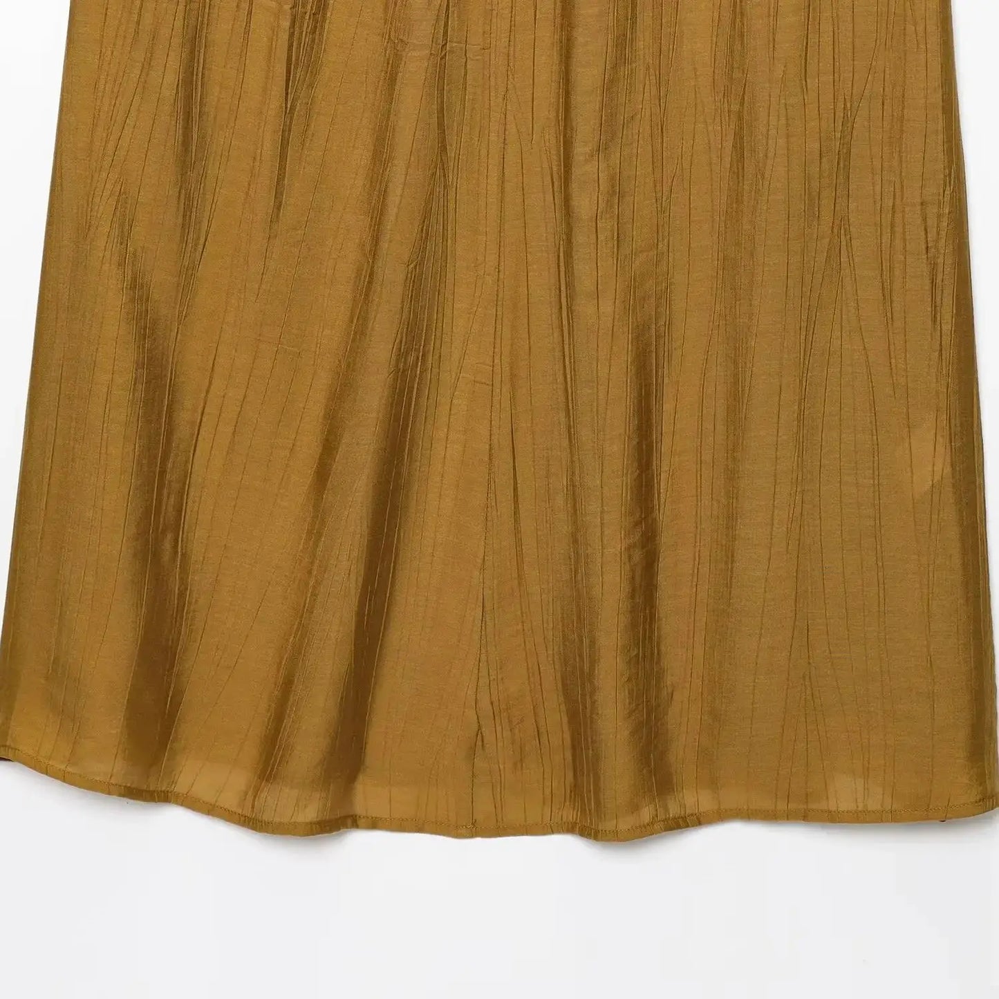 2025 WOMAN fashion European and American style summer new wrinkle effect midi skirt chic bow decorative casual skirt Mujer.