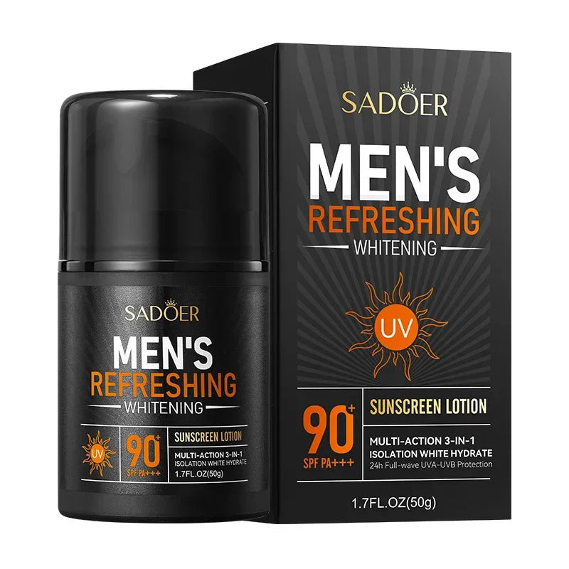 SADOER Men's Skin Care Sets Moisturizing Face Cream Facial Mask Lip Balm Sunscreen Cleanser Eye Cream Men Skin Care Kit
