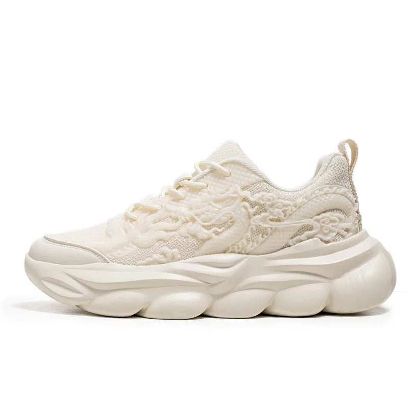 Men Casual Sneakers Cool Chinese Dragon Relief Shoes Luminous Platform Tennis Running Sport Shoe Lovers Walking Jogging Trainers