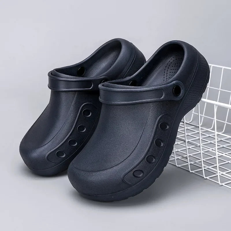 2025 Men's Casual Outdoor EVA Injection Molded Anti Slip Slippers Outsole Comfortable Garden Cloth Waterproof Sandals Size 39-48
