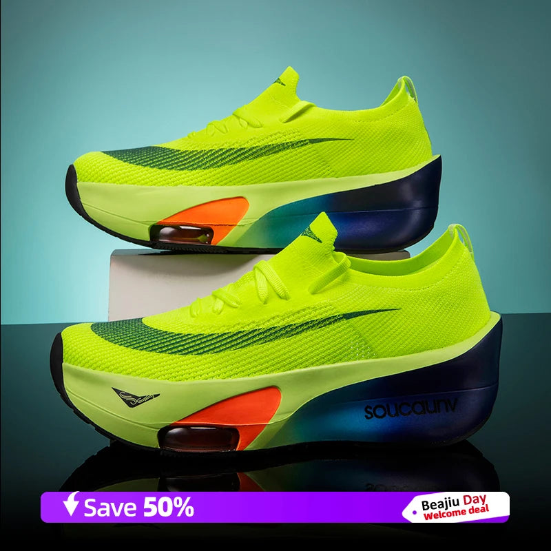 Air Cushion Running Shoes Speciality Marathon Men Sports Breathable Lightweight Women's Comfortable Nonskid Leisure Sneakers