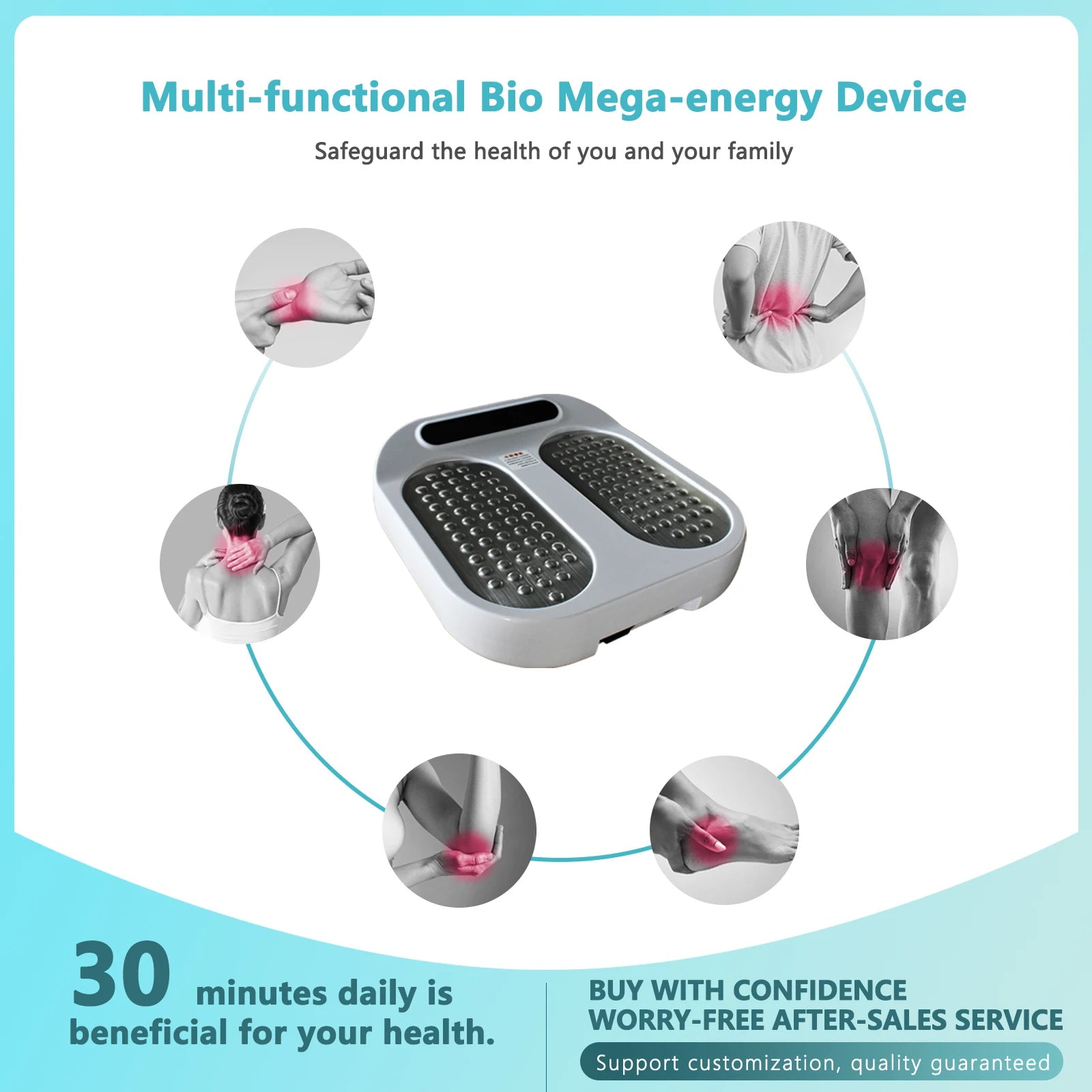 Upgrade P100 Terahertz Foot Therapy Machine Health Care Blood Circulation Foot Massage Meridian Apparatus for Personal Wellness