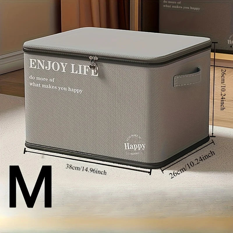 Clothes storage box, home fabric, large capacity, oversized wardrobe, clothes, blankets, layered sorting box, storage artifact