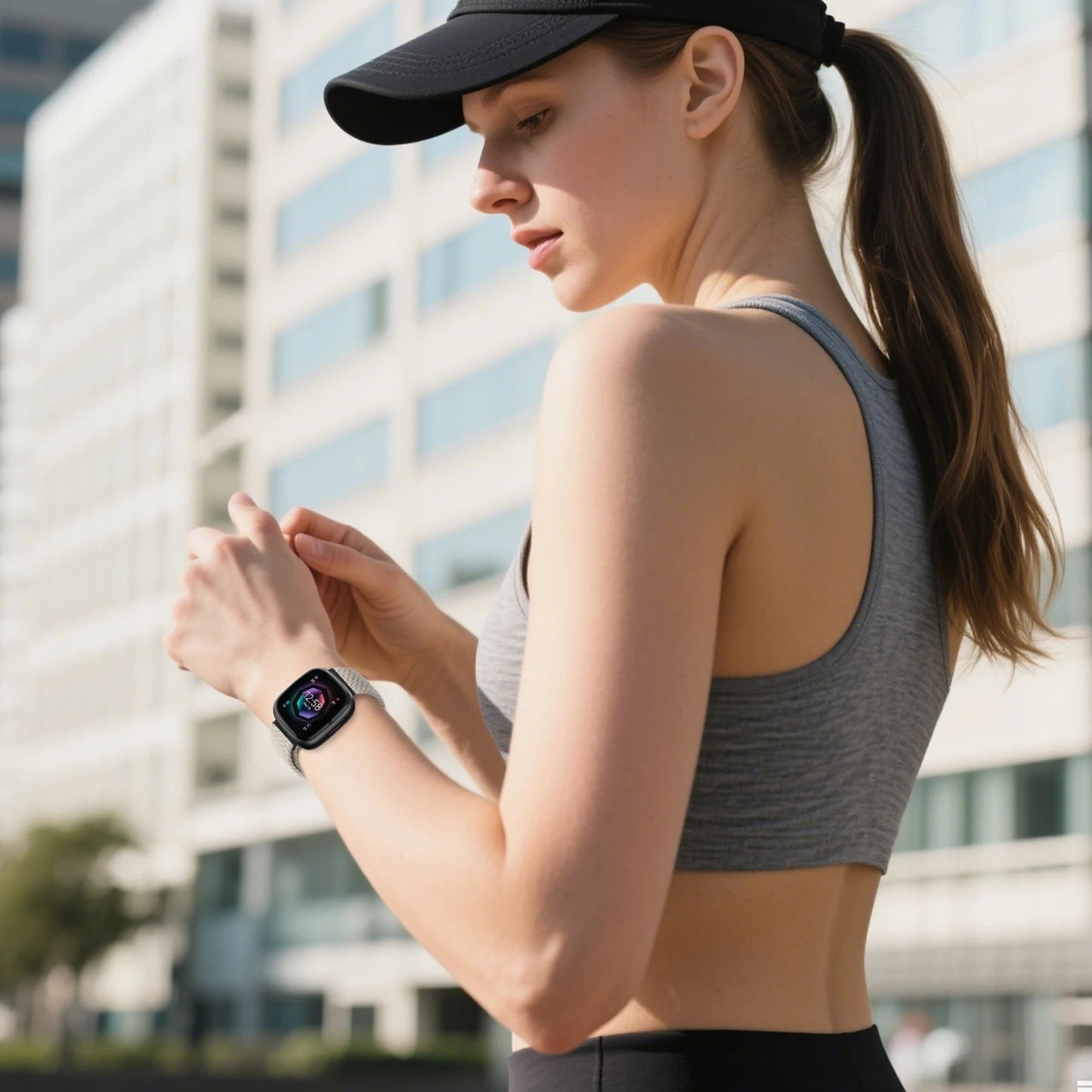 Parachute Braided Strap for Fitbit Versa 4 3 Sense 2 band Accessories replacment nylon correa Bracelet for Fitbit Versa 4 Strap SwiftNest