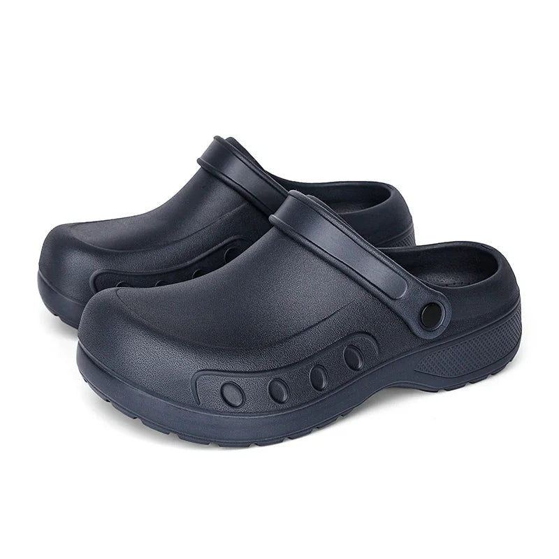 2025 Men's Casual Outdoor EVA Injection Molded Anti Slip Slippers Outsole Comfortable Garden Cloth Waterproof Sandals Size 39-48