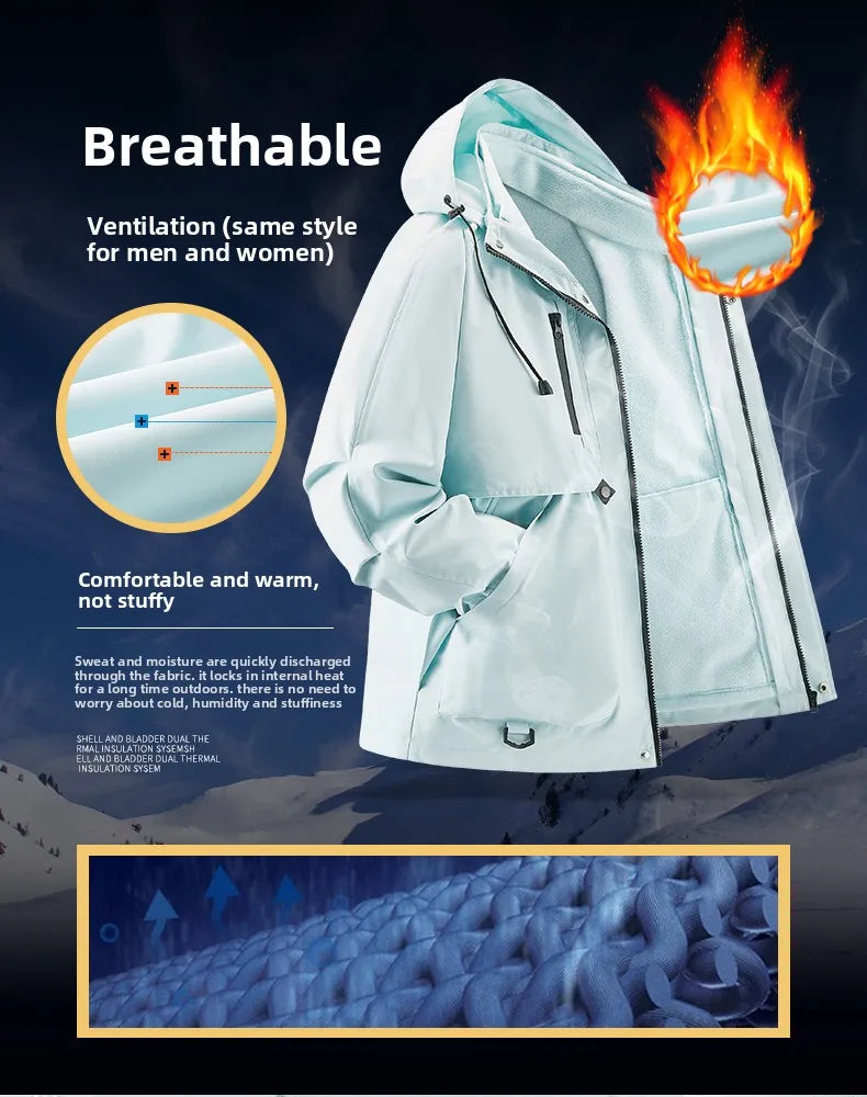 Jacket men's jacket jacket autumn and winter jacket three-in-one outdoor sports jacket fleece jacket inner jacket jacket
