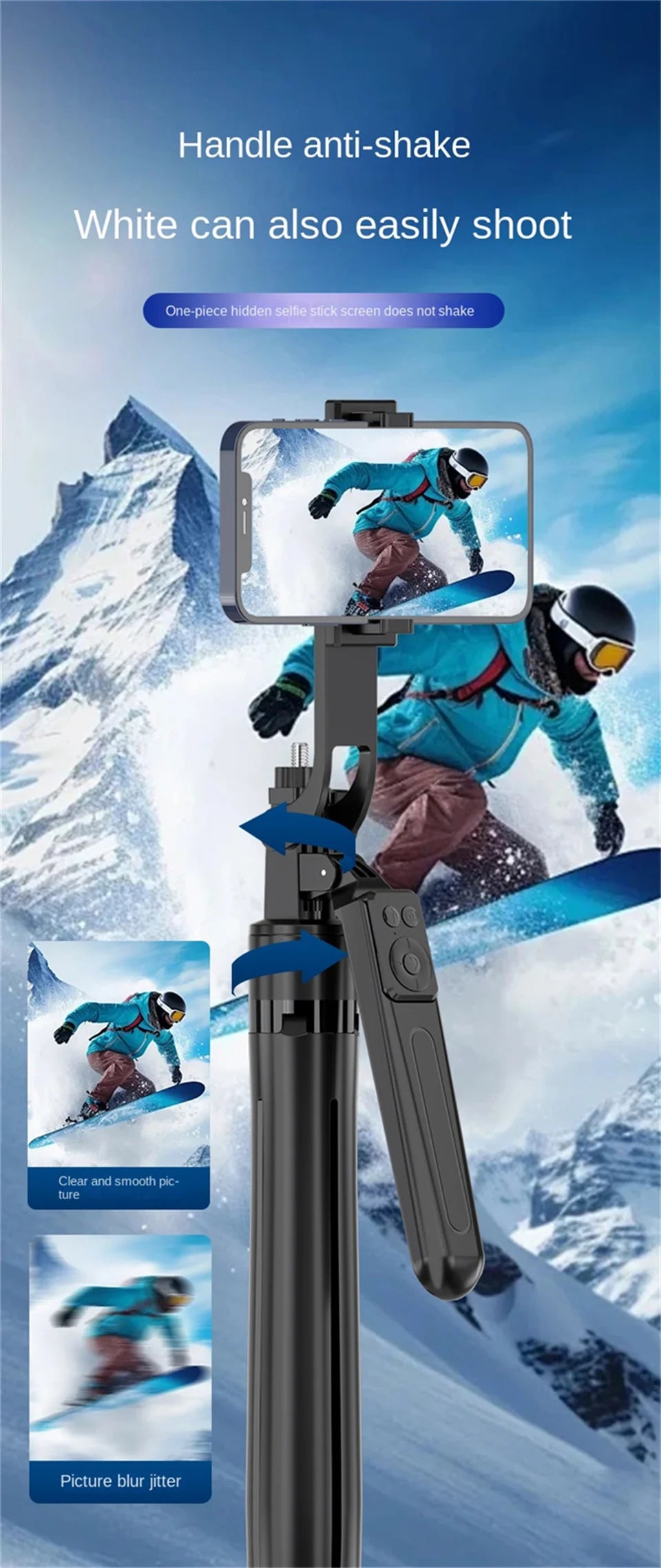 COOL DIER New Tripod for Smartphone Camera,Tripods Stand with Bluetooth shutter,Wireless Selfie Stick brackets with Phone Holder