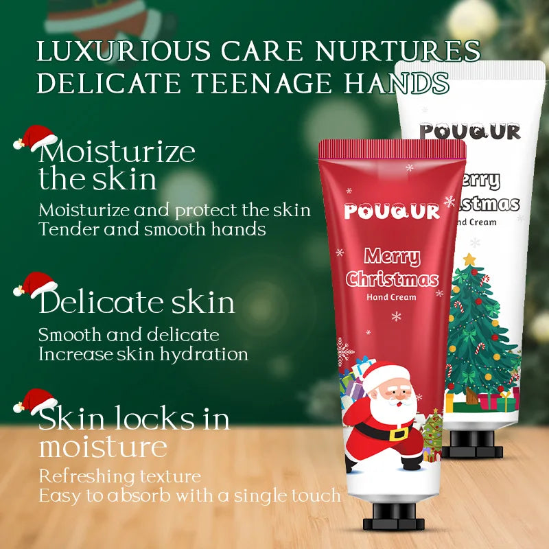 5pcs/Set  Christmas Hand Cream Sets Moisturizing Refreshing Handcream Nourishing Beauty Hands Creams Skin Care Products