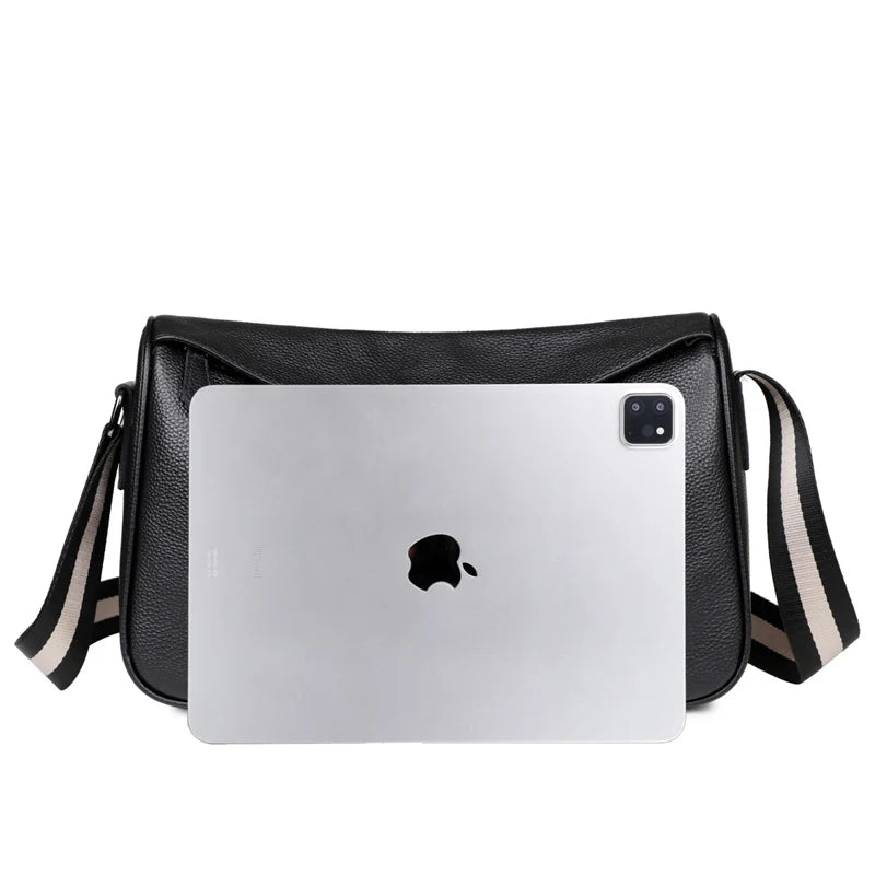 Genuine Leather Women Men Shoulder Bags Cowhide Leather New Design Crossbody Messenger Bags Fashion Style Commuting Sac A Main