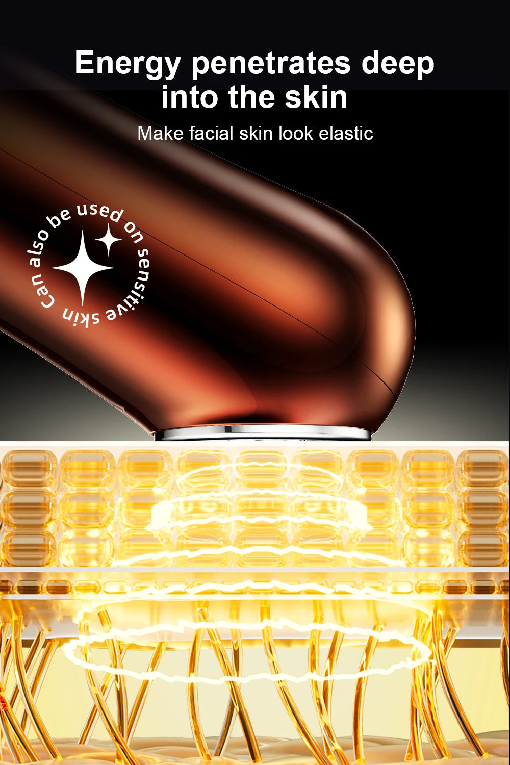 Photorejuvenation Women's Facial Contour Enhancing Beauty Tool with Colored Light Home Skin Care Device EMS Microcurrent