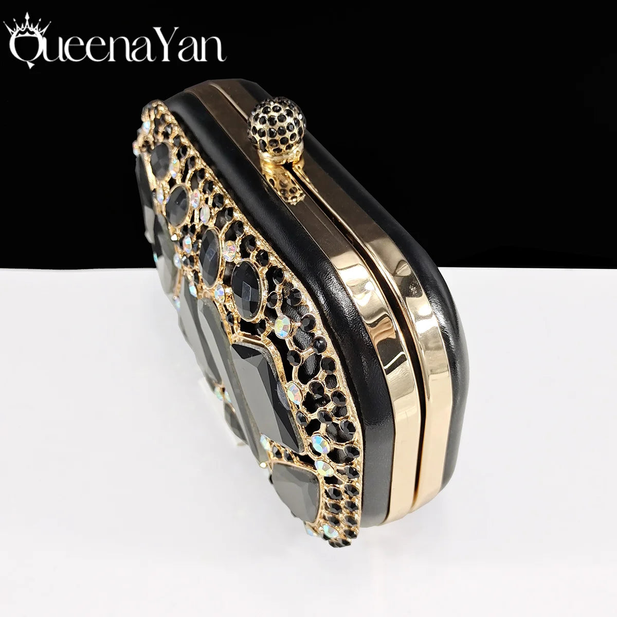 Queena Yan Italian shoes and handbags accessory set with rhinestone metal embellishments Wedding shoes Bridal shoes Designer