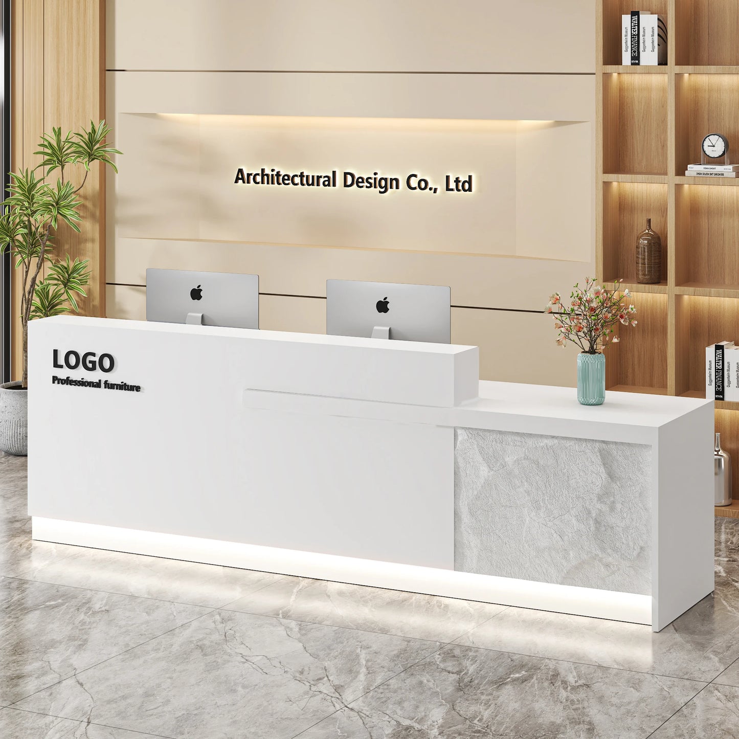 Kitchen Counter Reception Desks Decorations Display Beauty Salon Reception Desks Small Mostrador Negocio Commercial Furniture