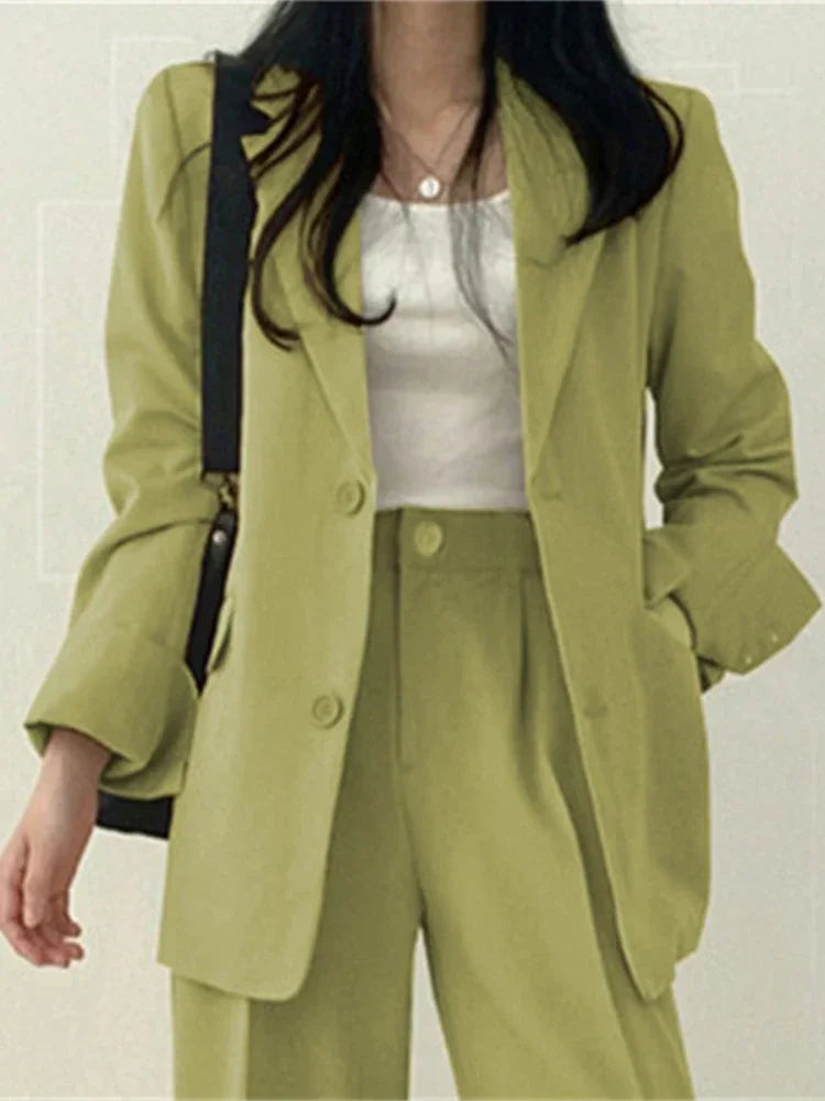 Fashion 2 Piece Sets Women Outfits Spring Autumn New in Korean Pants Sets Commuter Elegant Suit Coat 2 Piece Sets Women Jacket SwiftNest