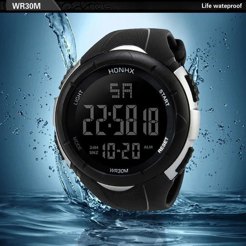 Sports Watch for Men Kid Student Teen Large dial Outdoor Sport Men Watch Multifunction digital Wristwatch Waterproof Alarm Clock