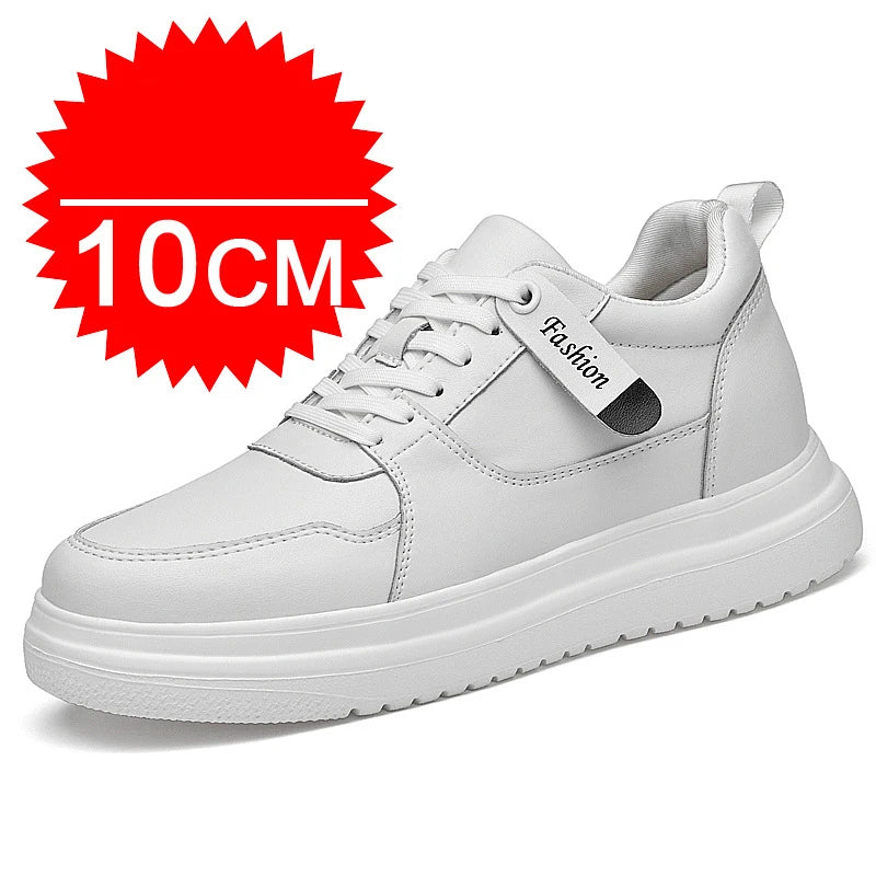 Fashion Men Casual Shoes Men Low Cut Sneakers Breathable Height Increasing Shoes 6/8/10CM Thick Sole Hard-Wearing Male Footwear