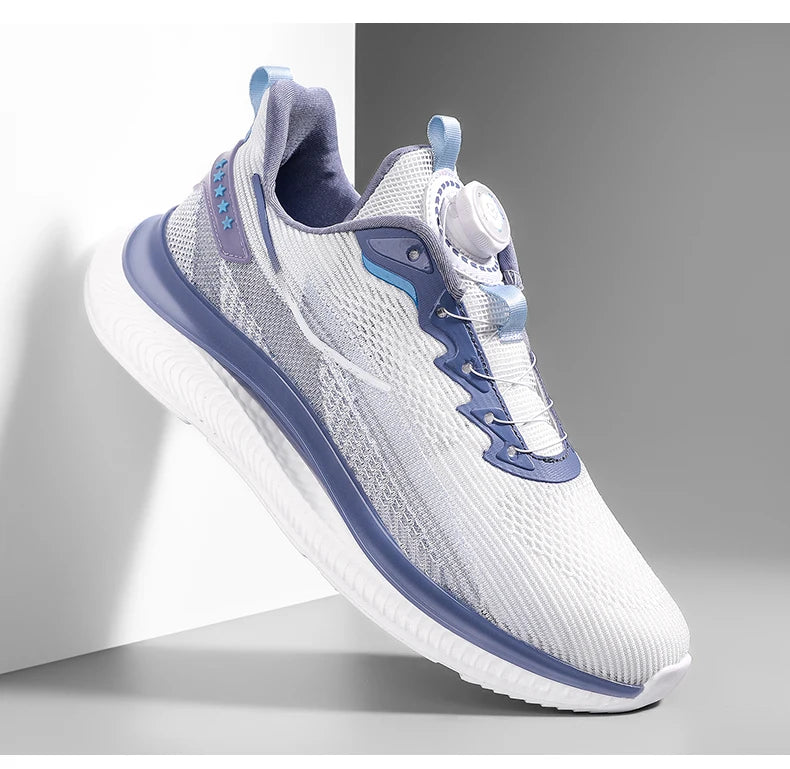 Men's Outdoor Running Shoes with Shock Absorption, Lightweight, Breathable, and Suitable for Casual Sports Activities.