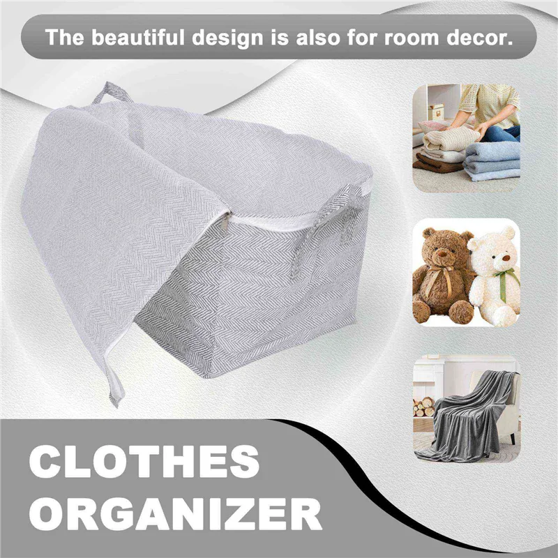 HHO-3X 3-Dimensional Storage Box Household Storage Box With Window Organizer Cloth Folding Large Capacity 30L