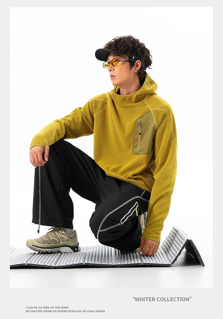 Outdoor Sport Hoodie Men Women Loose Casual Lightweight Warm Pullover Hooded Sweatshirts Couple Autumn Winter Hoody Tops