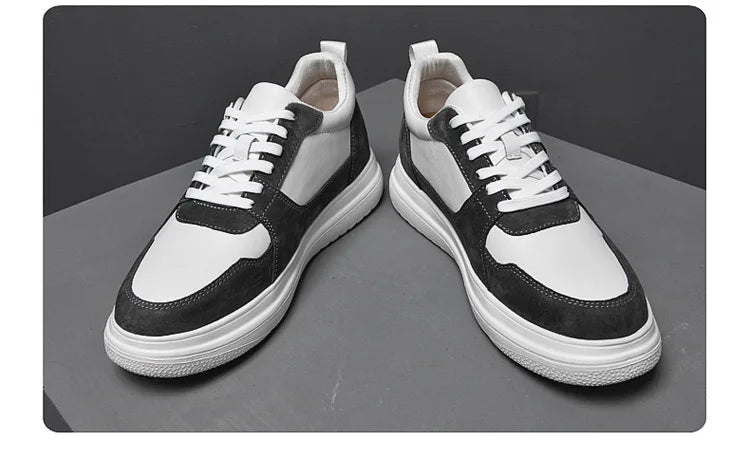 Fashion Men Casual Shoes Men Low Cut Sneakers Breathable Height Increasing Shoes 6/8/10CM Thick Sole Hard-Wearing Male Footwear