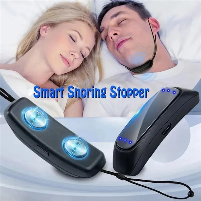 AUAU-Smart Anti Snoring Device EMS Pulse Stop Snore Portable Comfortable Sleep Well Stop Snore Health